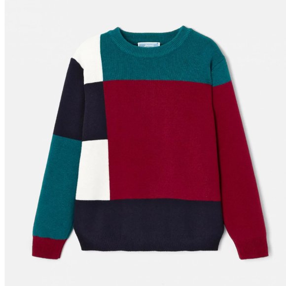 Jacadi Boys Checked Shirt and Colorblock Sweater Set, Size 6 - Picture 2 of 15